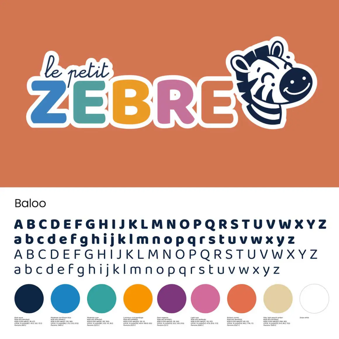 Le Petit Zèbre - Color palette