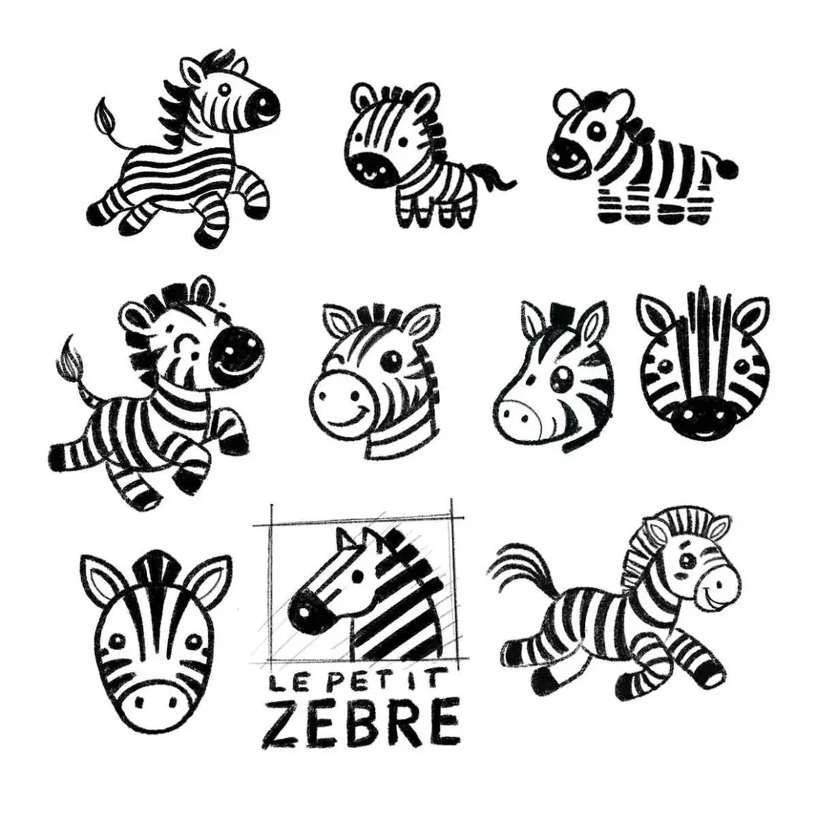 Le Petit Zèbre- Doodle and sketches