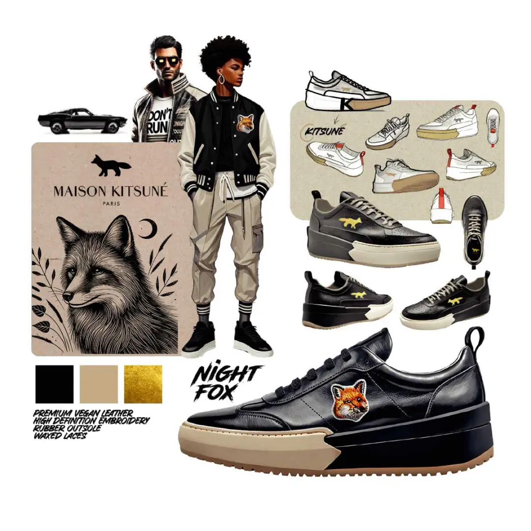 Maison Kitsuné - Black Fox - sneakers - bag - story