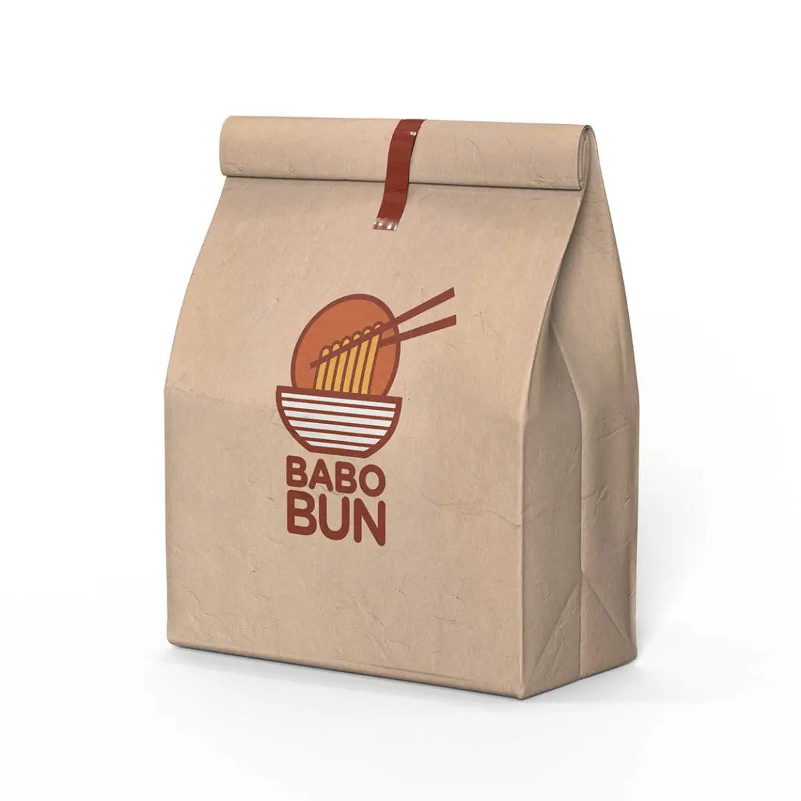 Babobun - Asian fusion Restaurant - Kraft paper bag