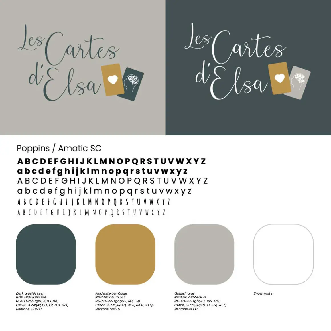 Les Cartes d'Elsa - Logo and color palette