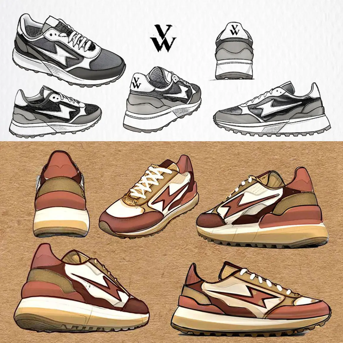 Vanessa Wu - Camille - Sneakers - sketches